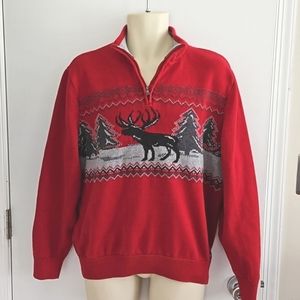 Chaps Moose Sweater Size L